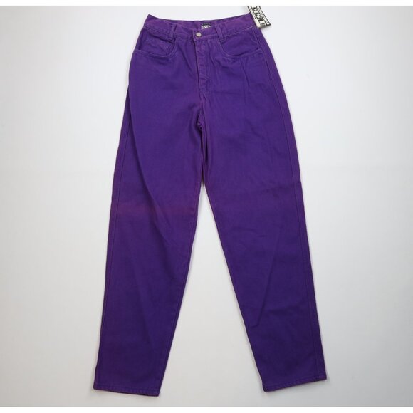 Deadstock Vtg 90s Streetwear Mens 29x34 Baggy Relaxed Skateboard Jeans Purple - Picture 1 of 15